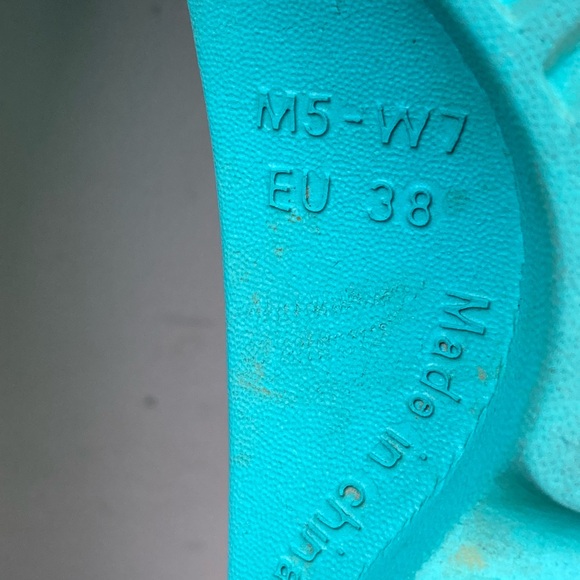 ISLAND SURF CO CREST FOM Sandals Slides Waterproof Teal Blue Unisex M5 W7 EU38. - Picture 10 of 11